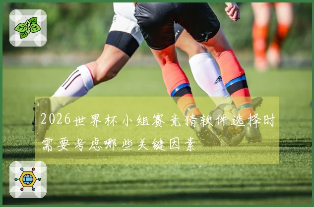 2026世界杯小组赛竞猜软件选择时需要考虑哪些关键因素